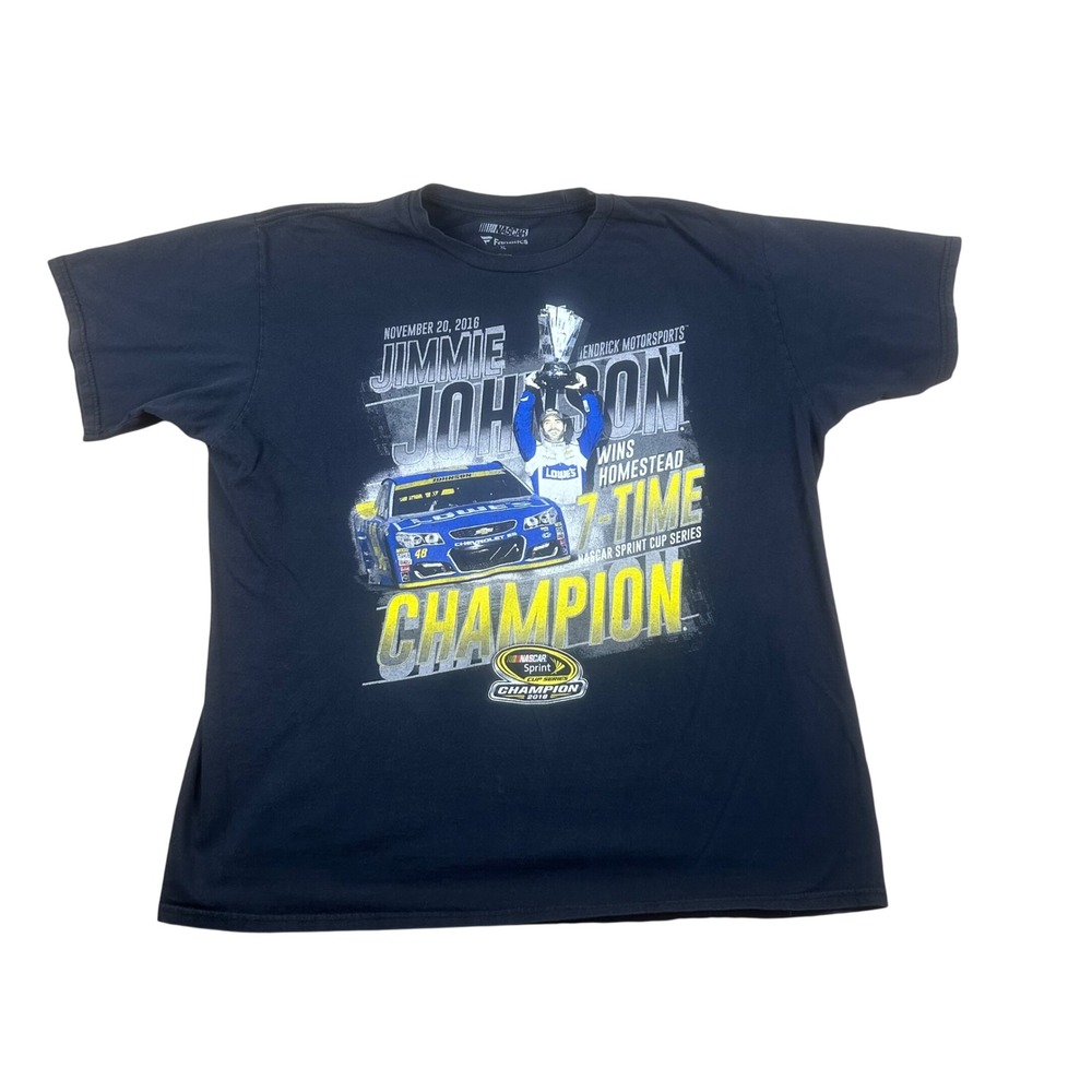 NASCAR Fanatics Jimmie Johnson 7-Time Champion 2016 Homestead Mens XL T-Shirt